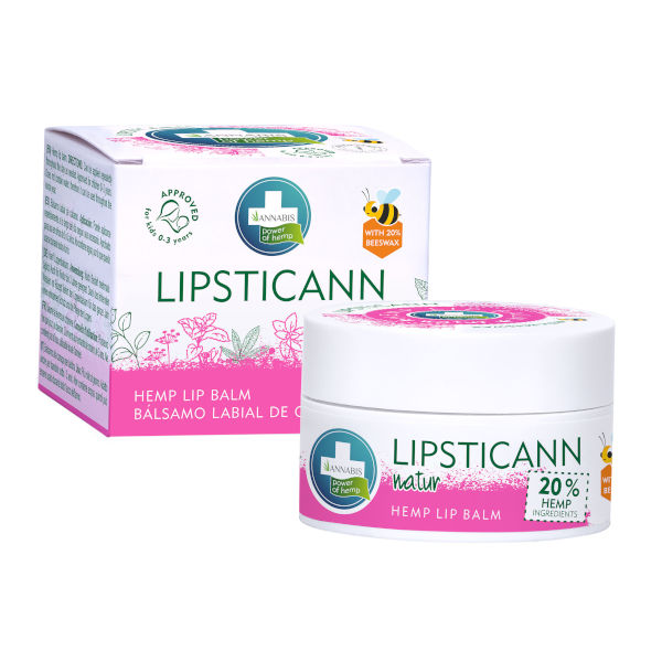 Produktfoto LIPSTICANN Natur Lippen Balsam von ANNABIS mit Hanföl, Bienenwachs, Zink