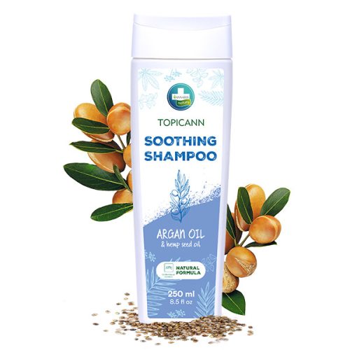 TOPICANN Soothing Shampoo - mildes Shampoo mit Arganöl und Hanfsamenöl von ANNABIS, 250ml